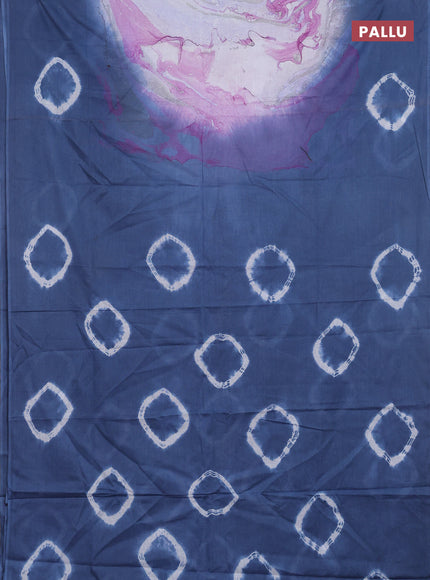 Batik cotton saree multi colour and grey with allover prints and batik printed border