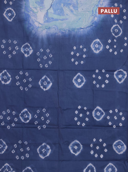 Batik cotton saree multi colour and grey with allover prints and batik printed border