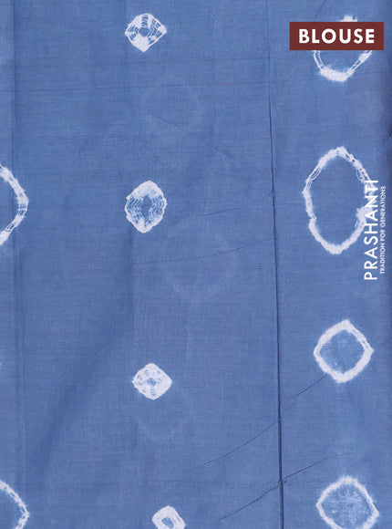 Batik cotton saree multi colour and grey with allover prints and batik printed border