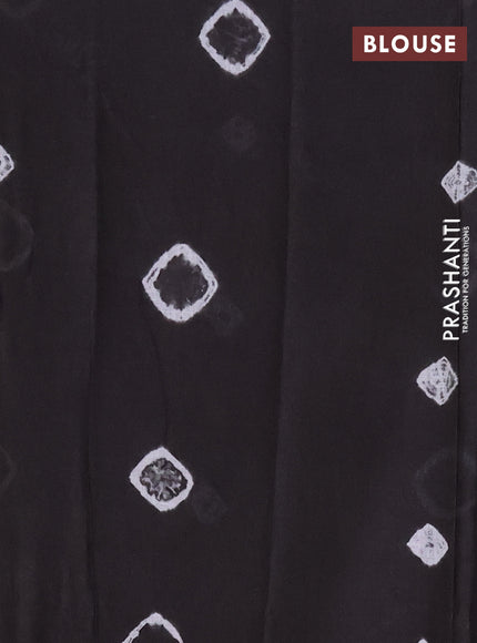 Batik cotton saree multi colour and dark grey with allover prints and batik printed border