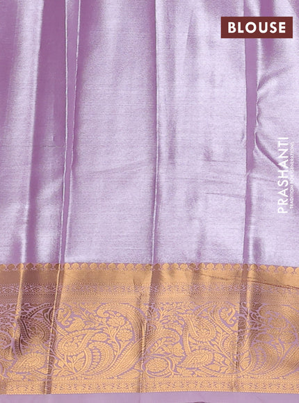 Bangalori tissue silk saree lotus pink with allover zari woven brocade weaves and zari woven border