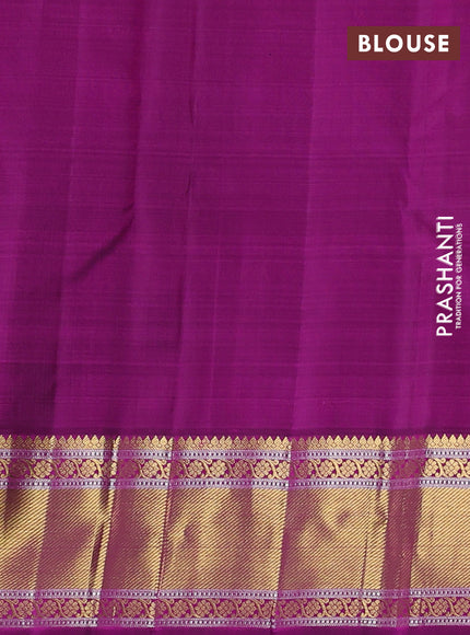 Pure kanchipuram silk saree mustard yellow and pink with zari woven buttas and zari woven korvai border