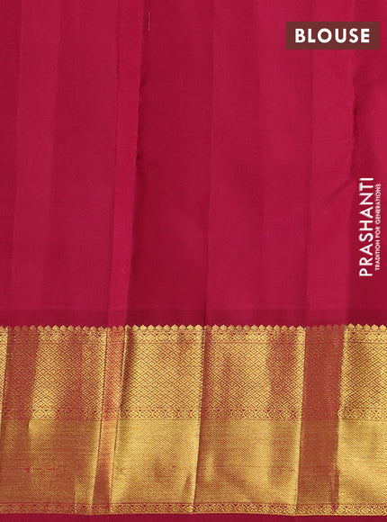 Pure kanchipuram silk saree royal blue and maroon with allover zari woven buttas and zari woven korvai border
