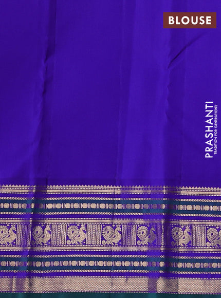 Pure kanchipuram silk saree red and green with allover zari woven buttas and zari woven korvai border