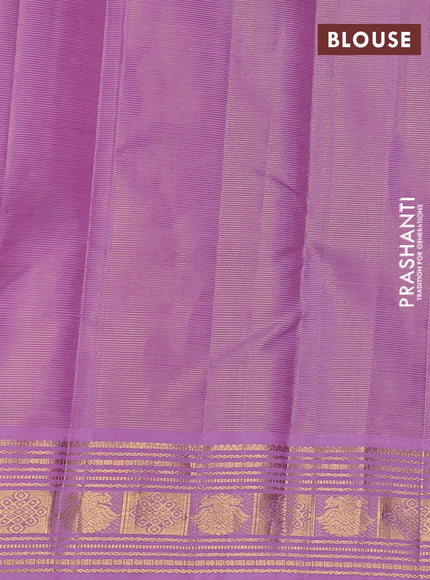 Pure kanchipuram silk saree lotus pink with allover zari vairaosi pattern and zari woven border