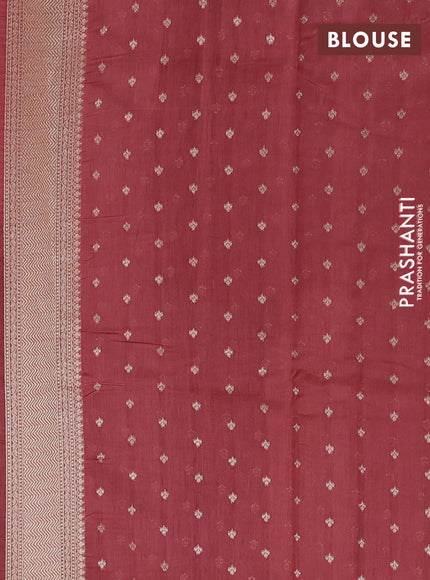 Banarasi silk cotton saree pastel purple with allover thread & zari woven buttas and woven border