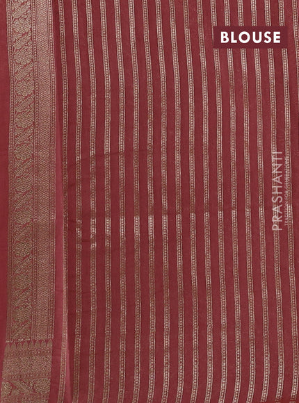 Banarasi silk cotton saree pastel purple and dark peach with allover thread & zari weaves and woven border
