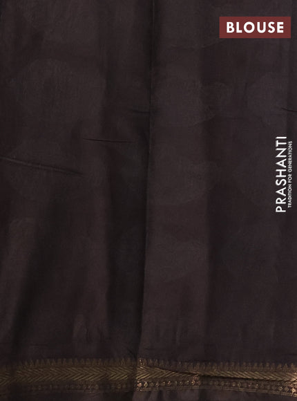 Semi maheshwari cotton saree maroon and coffee brown with allover zigzag prints and butta printed zari woven border