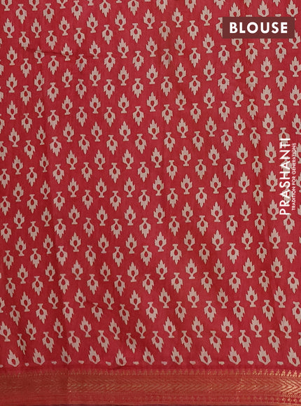 Semi maheshwari cotton saree mustard yellow and maroon with allover butta prints and zari woven border