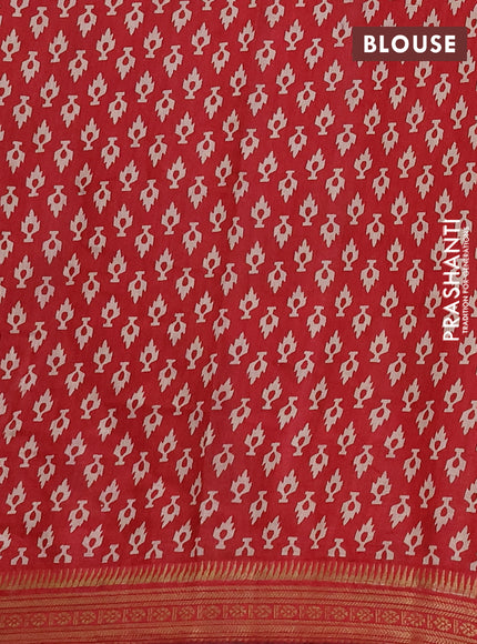 Semi maheshwari cotton saree mustard yellow and maroon with allover butta prints and zari woven border