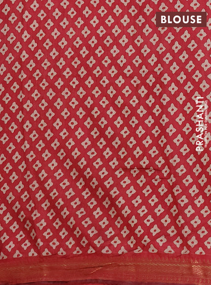 Semi maheshwari cotton saree mustard yellow and maroon with allover butta prints and zari woven border