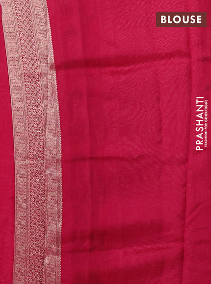 Banarasi silk saree pink with allover brocade weaves and mina border