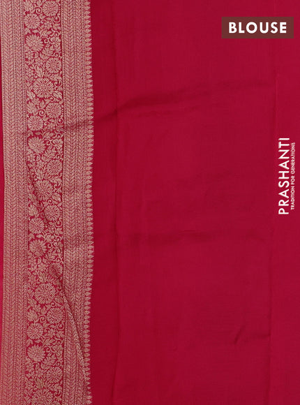 Banarasi silk saree pink with allover brocade weaves and mina border