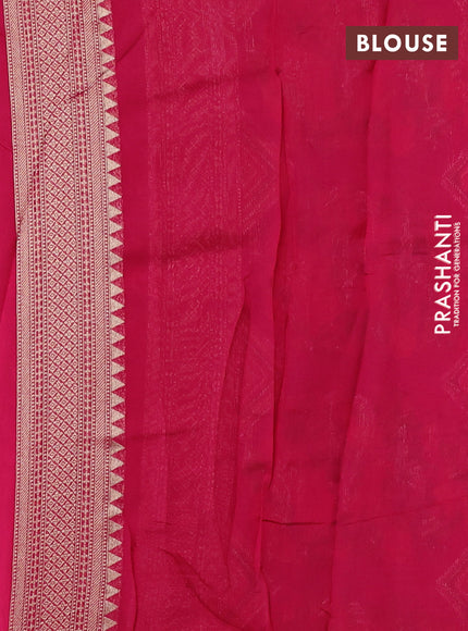 Banarasi silk saree pink with allover brocade weaves and mina border