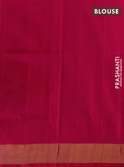 Pure uppada silk saree dual shade of pink with silver & gold zari woven buttas and zari woven butta border