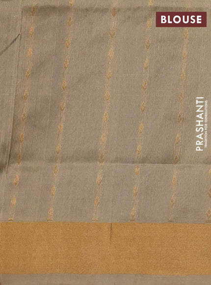 Pure uppada silk saree blue with allover zari woven buttas and zari woven border