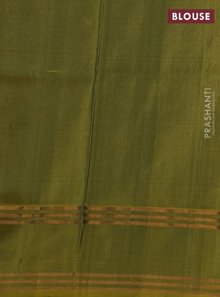 Pure uppada silk saree green and light green with allover zari weaves & buttas and rettapet zari woven border