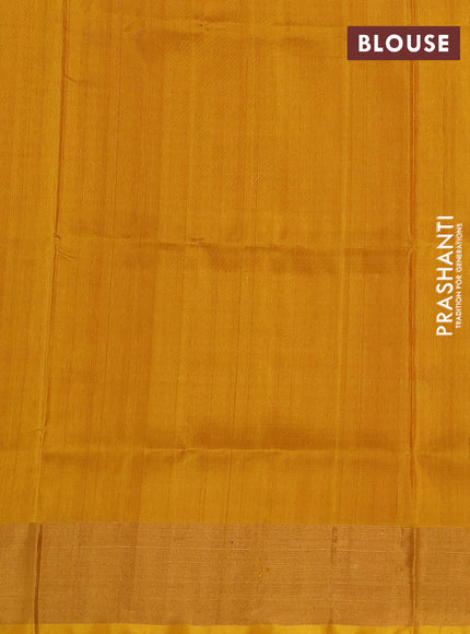Pure uppada silk saree red and yellow with silver & gold zari woven coin buttas and zari woven border