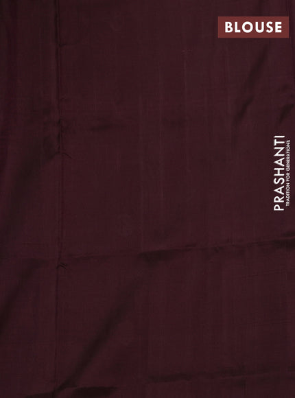 Pure uppada silk saree honey shade and coffee brown with silver & gold zari woven coin buttas and simple border