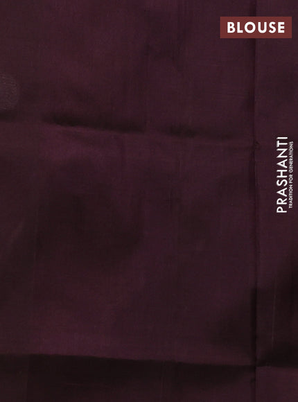 Pure uppada silk saree pastel brown and coffee brown with silver & gold zari woven coin buttas and simple border
