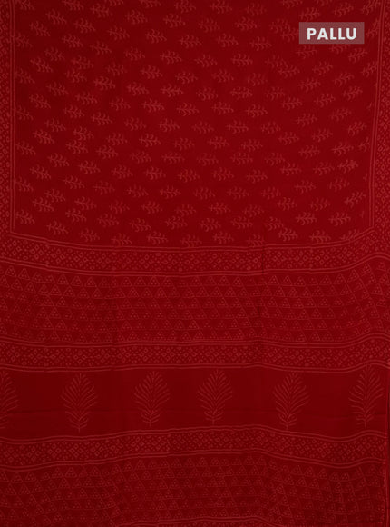 Georgette saree red with allover butta prints and printed border