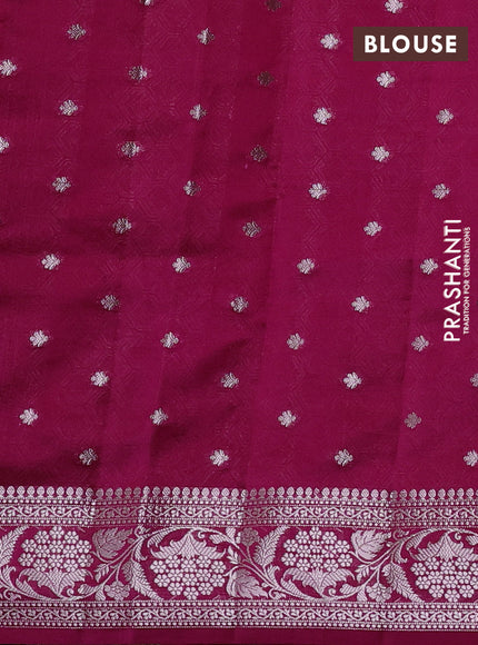 Poona silk saree pink with allover thread & zari weaves and zari woven border