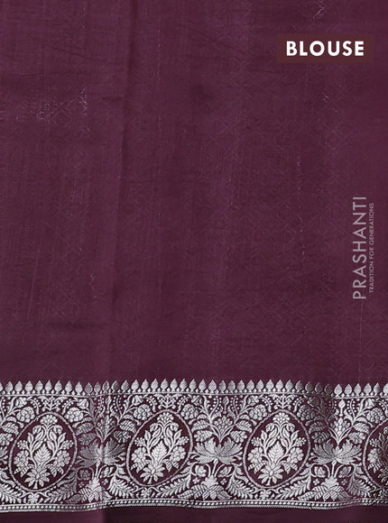 Poona silk saree coffee brown with allover thread & zari weaves and zari woven border