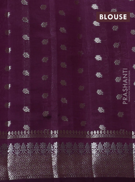 Poona silk saree deep wine shade with allover thread & zari weaves and zari woven border