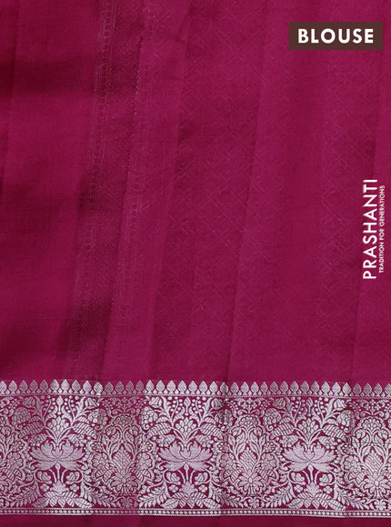 Poona silk saree pink with allover thread & zari weaves and zari woven border