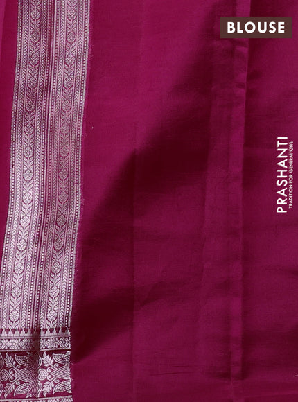 Poona silk saree pink with allover thread & zari weaves and zari woven border