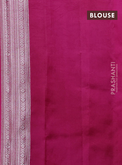 Poona silk saree pink with allover zari weaves and zari woven border