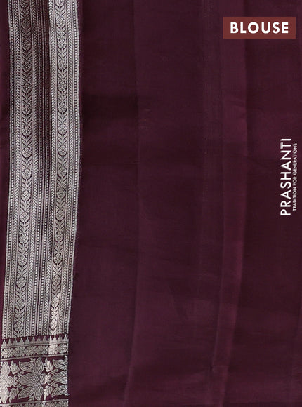 Poona silk saree coffee brown with allover zari weaves and zari woven border