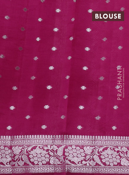 Poona silk saree pink with allover zari weaves and zari woven border