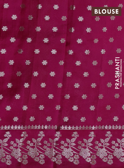 Poona silk saree pink with allover zari weaves and zari woven border