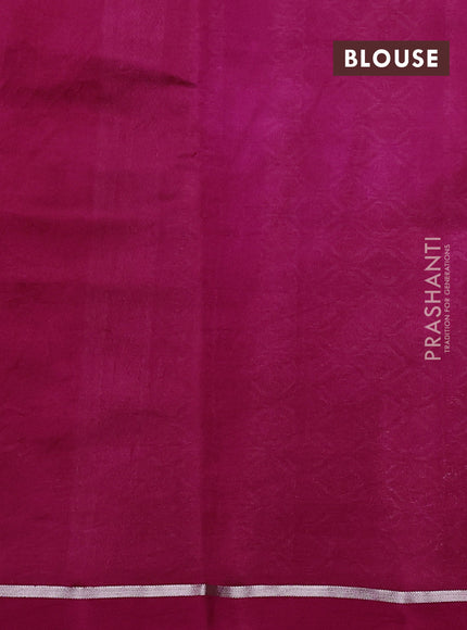 Poona silk saree pink with allover thread & zari weaves and zari woven simple border