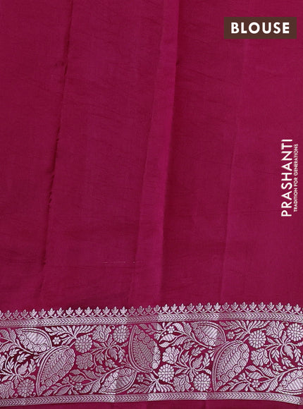 Poona silk saree pink with allover thread & zari weaves and zari woven border