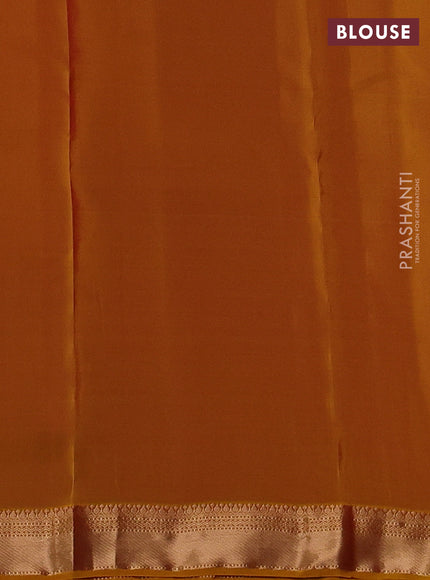Kanchipuram silk saree maroon and mustard yellow with allover zari woven buttas and zari woven border