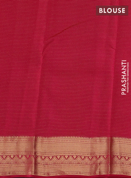 Kanchipuram silk saree lime green and pink with allover vairosi pattern & zari buttas and zari woven border