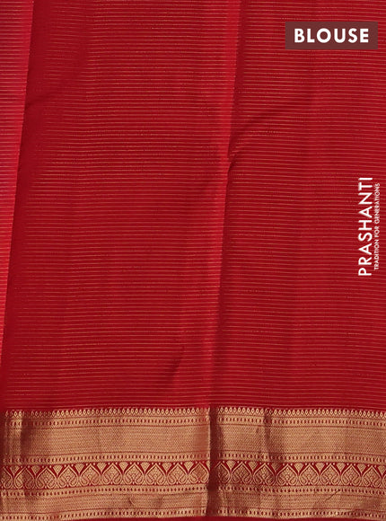 Kanchipuram silk saree royal blue and red with allover vairosi pattern & zari buttas and zari woven border