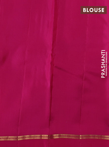 Kanchipuram silk saree purple and pink with allover zari woven buttas and zari woven simple border