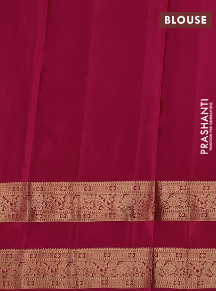 Kanchipuram silk saree deep maroon and pink with allover zari woven buttas and rettapet zari woven border