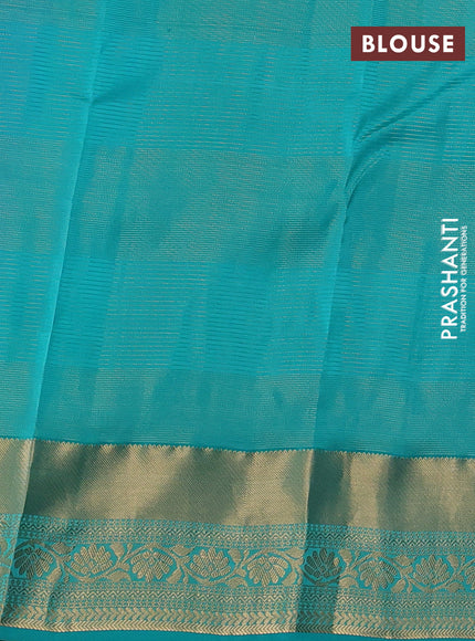Kanchipuram silk saree royal blue with allover vairosi pattern & zari buttas and rich zari woven border