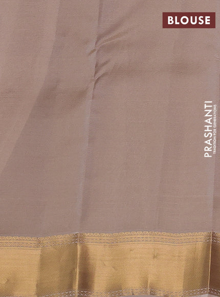 Kanchipuram silk saree maroon and beige with allover vairosi pattern & zari buttas and rich zari woven border