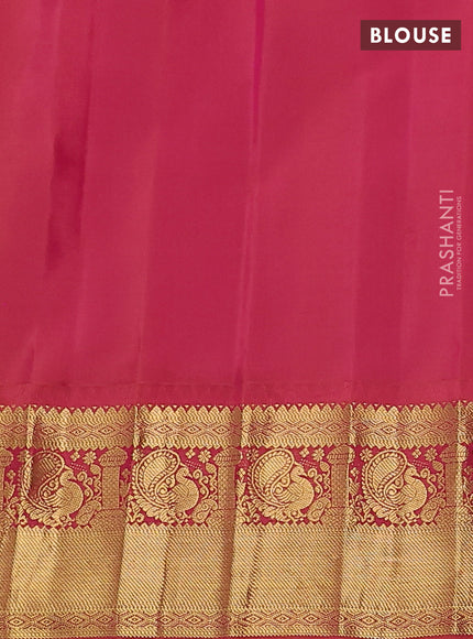 Pure gadwal silk saree light pink and dual shade of rustic pink with zari woven buttas and temple design zari woven border