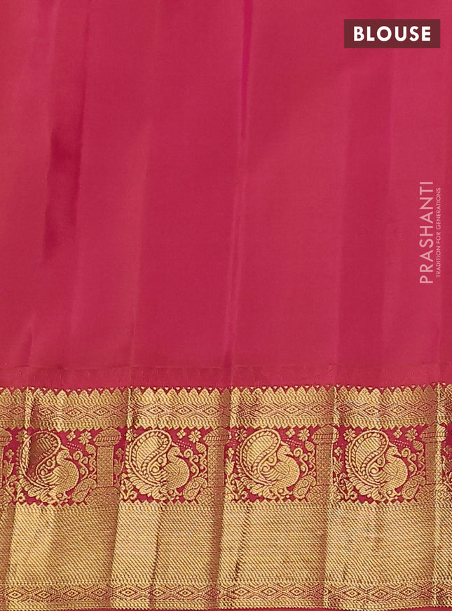 Pure gadwal silk saree light pink and dual shade of rustic pink with zari woven buttas and temple design zari woven border