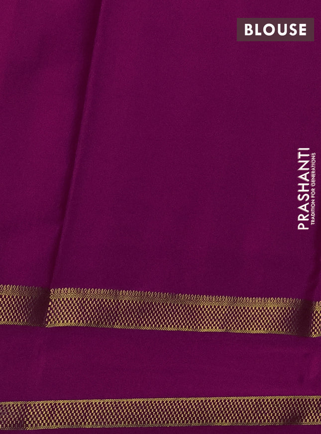 Pure mysore silk saree mustard yellow and pink with allover zari checked pattern and rettapet zari woven border