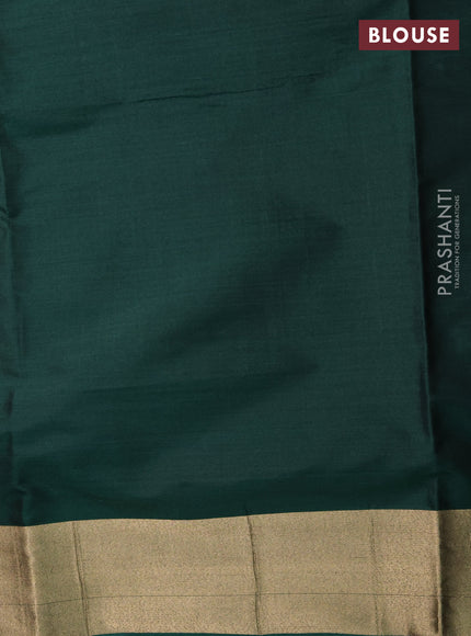 Banarasi tissue partly saree gold and green with plain body and piping border