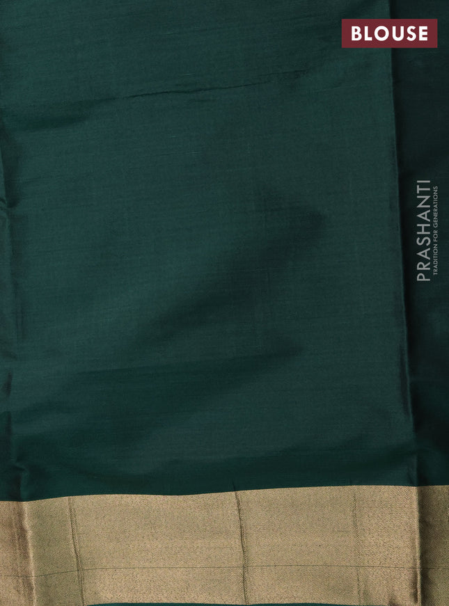 Banarasi tissue partly saree gold and green with plain body and piping border