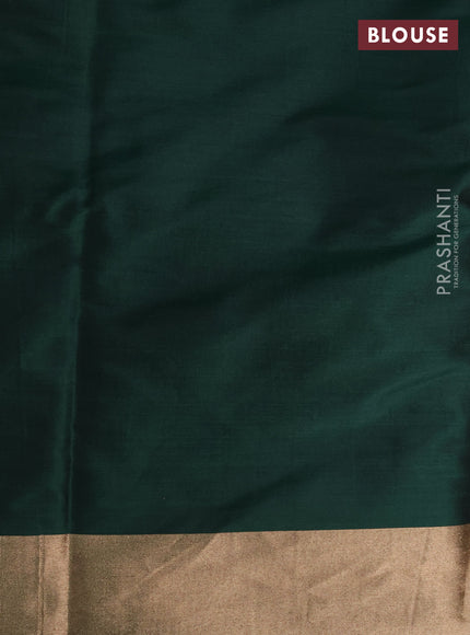 Banarasi tissue partly saree gold and green with plain body and piping border