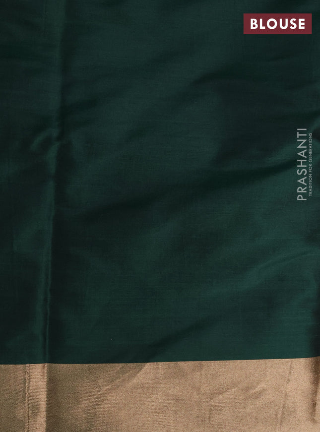 Banarasi tissue partly saree gold and green with plain body and piping border